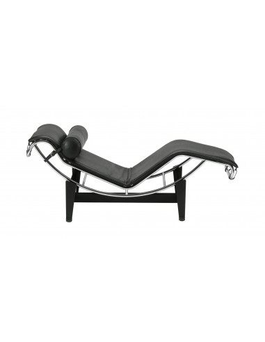 Chaise longue avec revêtement en cuir, tissu ou en peau poils